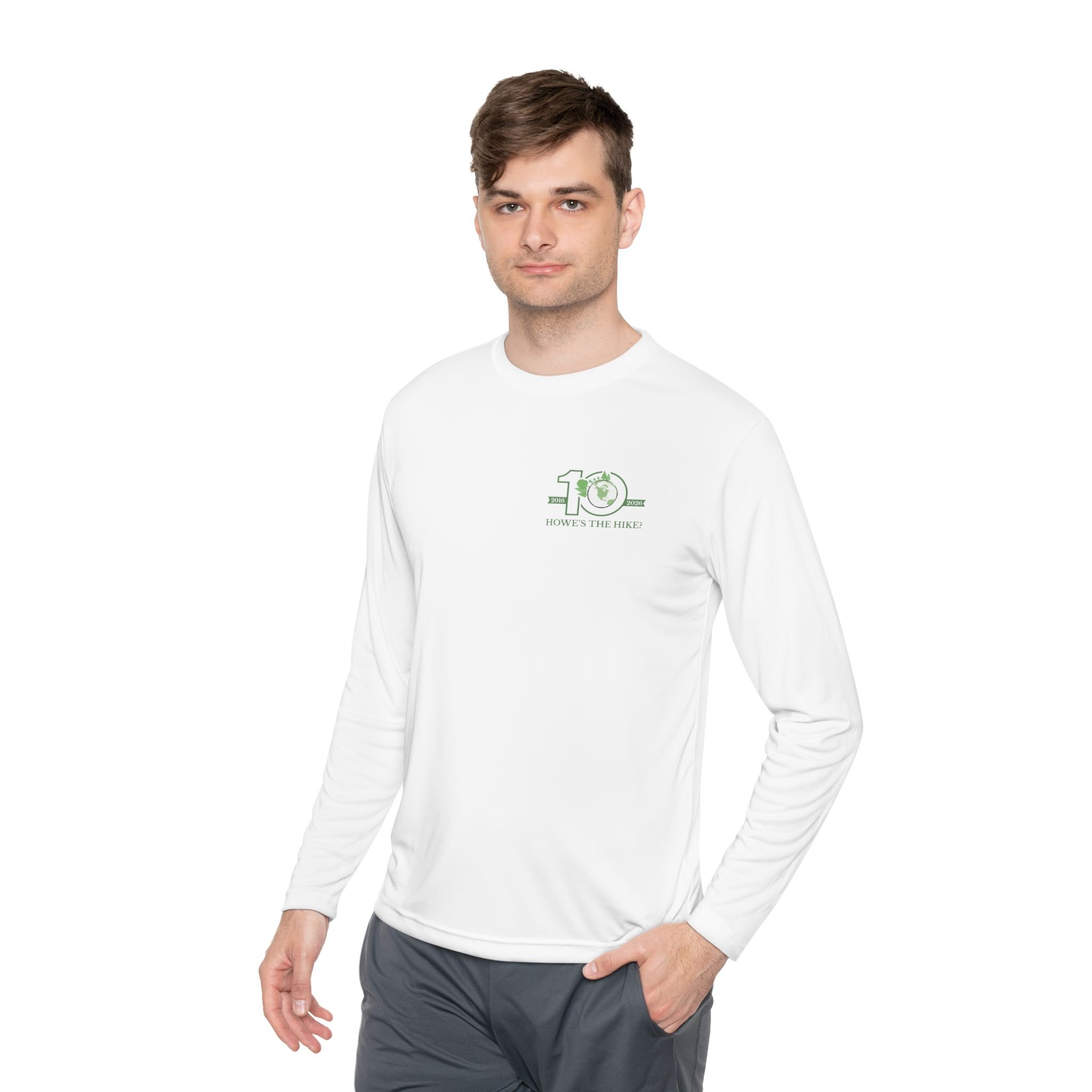 10th Anniversary Long Sleeve Moisture-Wicking Hiking Shirt - White - Image 3