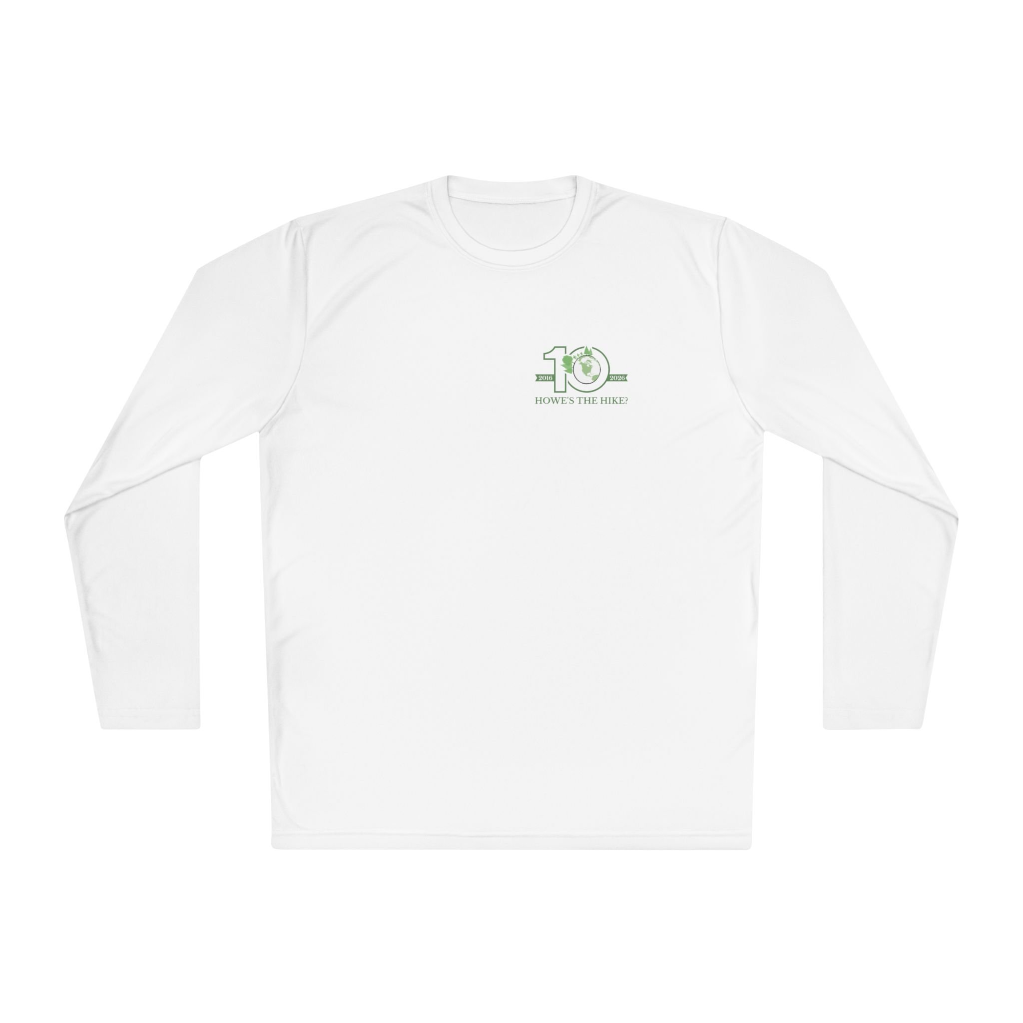 10th Anniversary Long Sleeve Moisture-Wicking Hiking Shirt - White